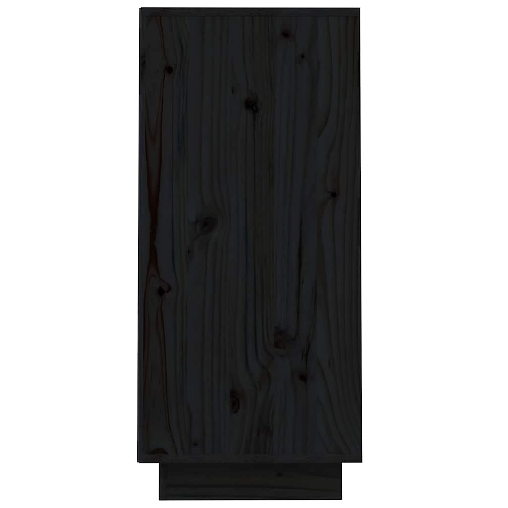vidaXL Console Cabinet Black 60x34x75 cm Solid Wood Pine 6