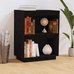 vidaXL Console Cabinet Black 60x34x75 cm Solid Wood Pine 1