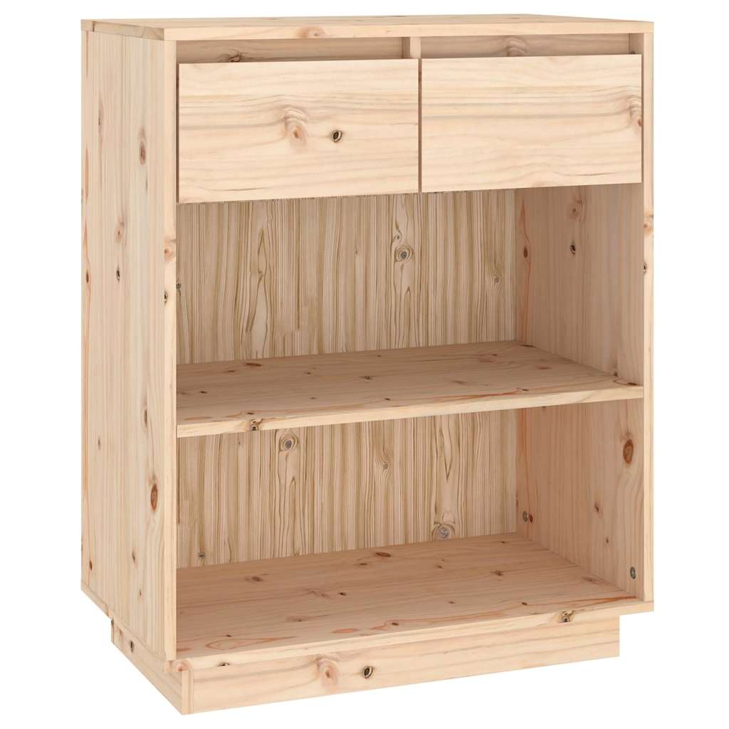 vidaXL Console Cabinet | Natural wood | Solid pine wood | Medium 2