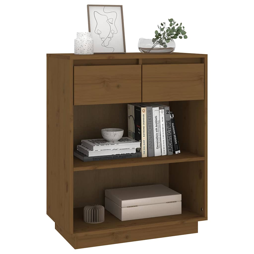 vidaXL Console Cabinet | Honey Brown | Solid Pine Wood | Compact 4