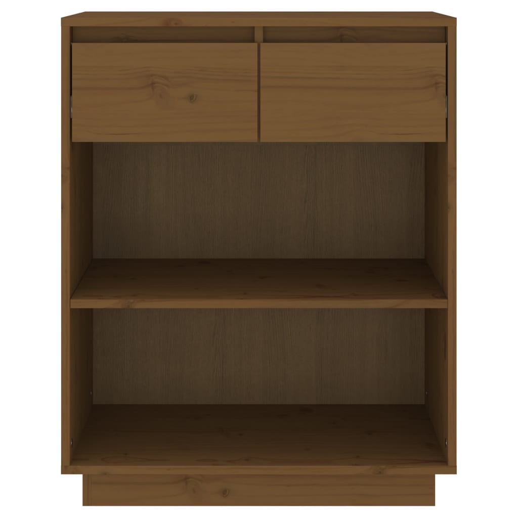 vidaXL Console Cabinet | Honey Brown | Solid Pine Wood | Compact 5
