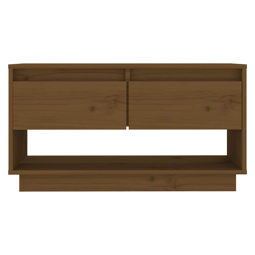 vidaXL Tv Stand | Honey brown | Solid pine wood | Medium | Tv Stand 3