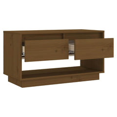 vidaXL Tv Stand | Honey brown | Solid pine wood | Medium | Tv Stand 4