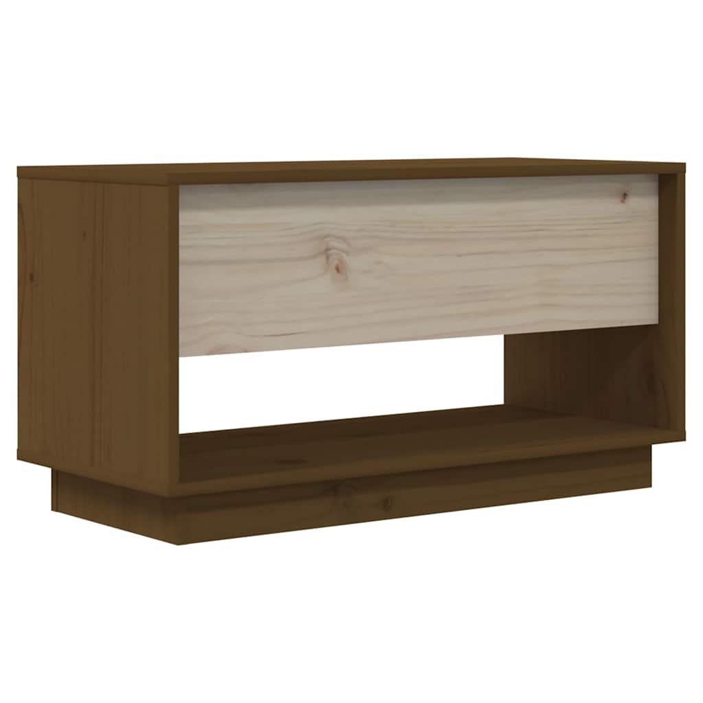 vidaXL Tv Stand | Honey brown | Solid pine wood | Medium | Tv Stand 6
