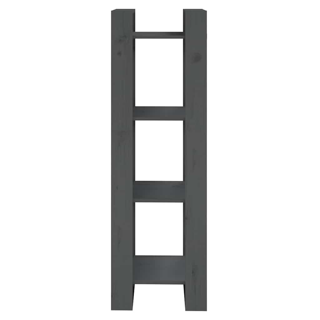 vidaXL Book Cabinet | Grey | Solid pine wood | 125 cm high | Book Cabinet 3