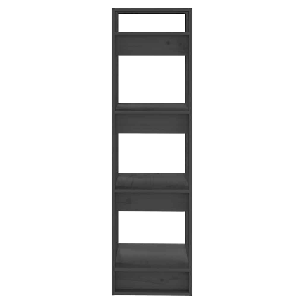 vidaXL Book Cabinet | Grey | Solid pine wood | 125 cm high | Book Cabinet 4