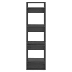 vidaXL Book Cabinet | Grey | Solid pine wood | 125 cm high | Book Cabinet 4