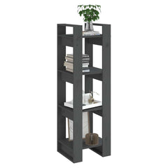 vidaXL Book Cabinet | Grey | Solid pine wood | 125 cm high | Book Cabinet 5