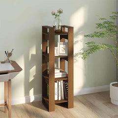 vidaXL Book Cabinet | Honey brown | Solid pine wood | 125 cm height, 41 cm width 6