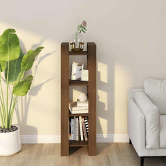vidaXL Book Cabinet | Honey brown | Solid pine wood | 125 cm height, 41 cm width 1