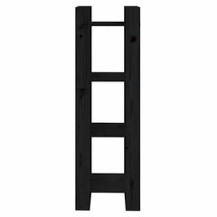 vidaXL Book Cabinet/Room Divider Black 41x35x125 cm Solid Wood Pine 3