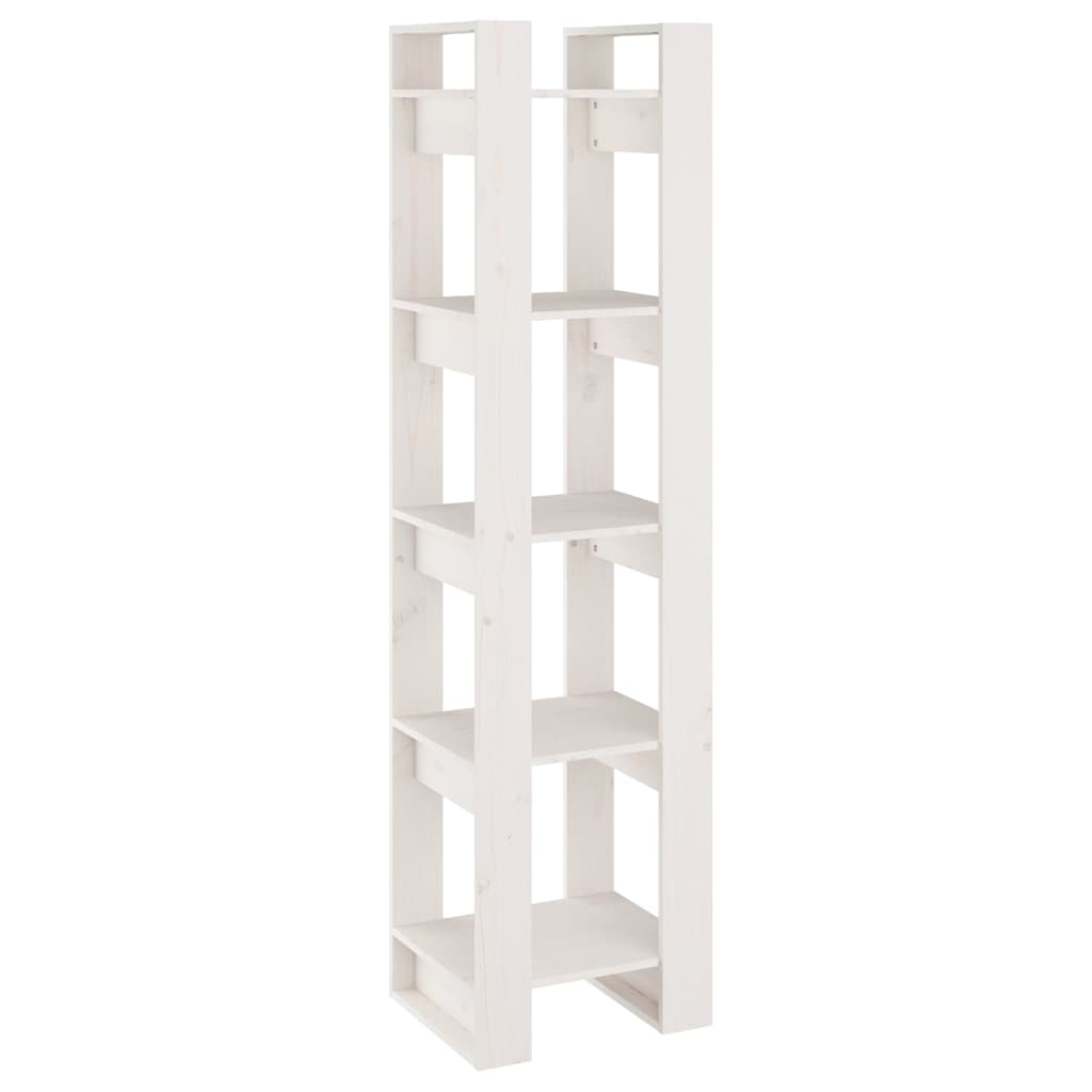 vidaXL Book Cabinet | White | Solid pinewood | Medium | Book Cabinet 2