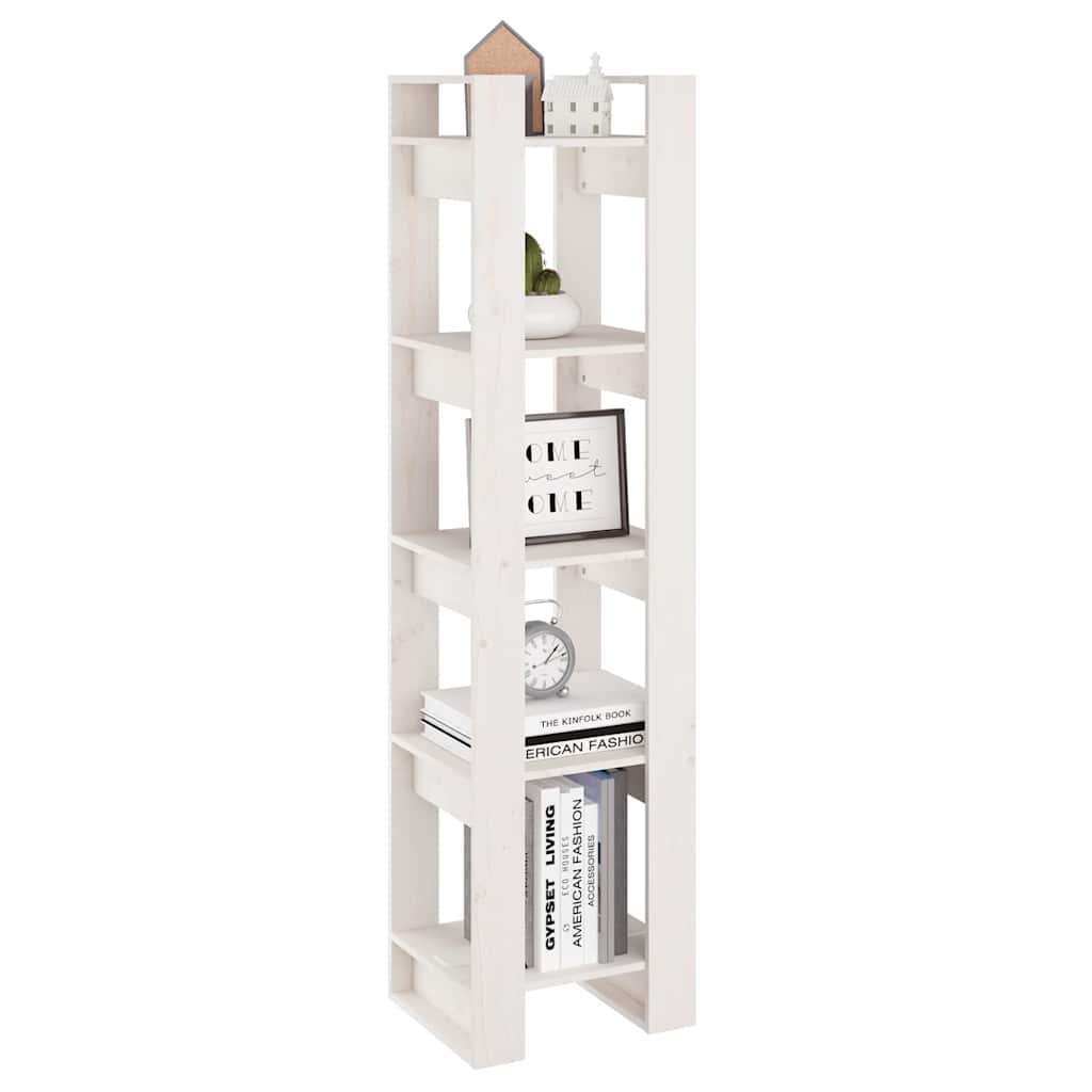 vidaXL Book Cabinet | White | Solid pinewood | Medium | Book Cabinet 4