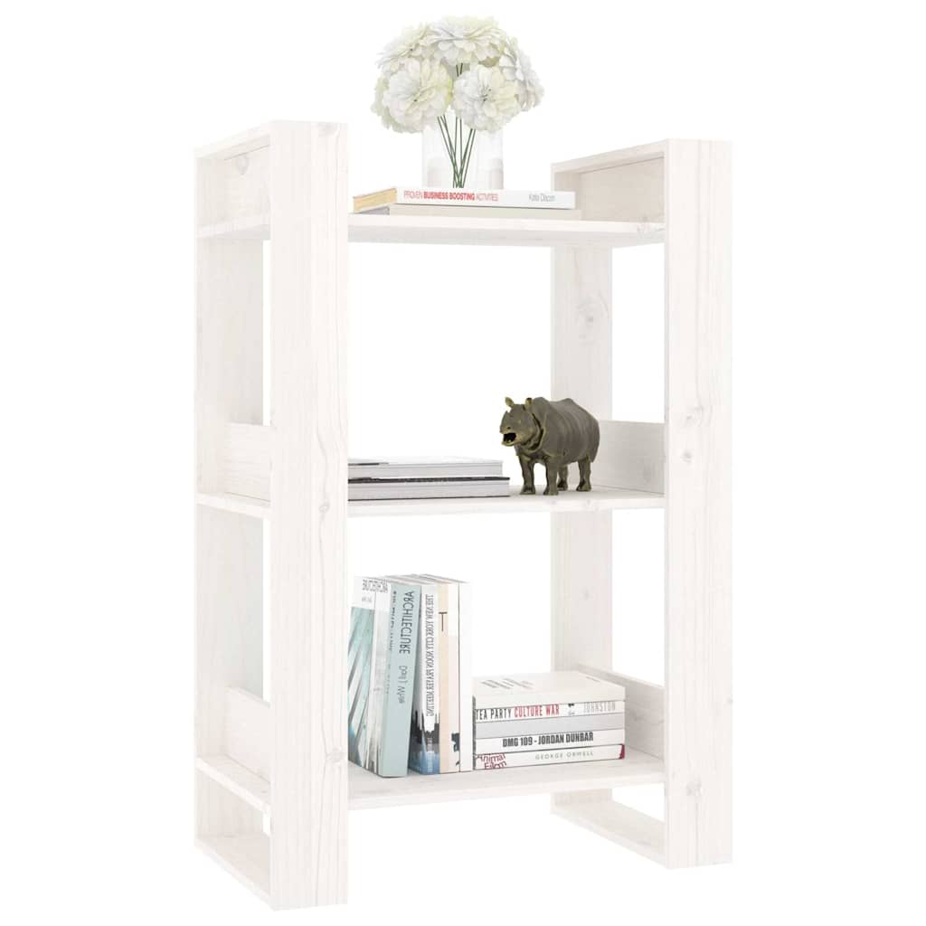 vidaXL Book Cabinet | White | Solid pine wood | Medium | Book Cabinet 5