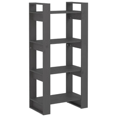 vidaXL Book Cabinet | Grey | Solid pine wood | 60x35x125 cm | Book Cabinet 2