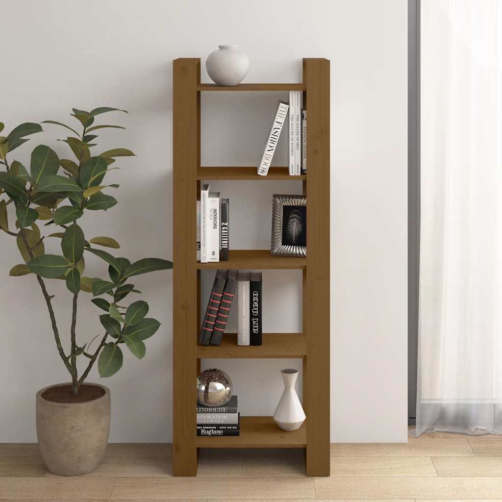 vidaXL Book Cabinet/Room Divider Solid Wood Width 60 cm
