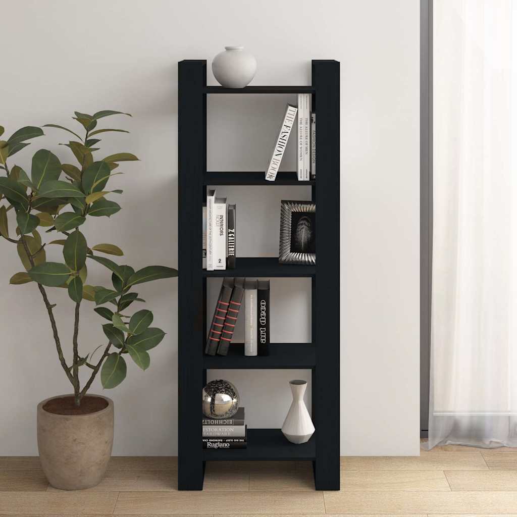 vidaXL Book Cabinet/Room Divider Solid Wood Width 60 cm