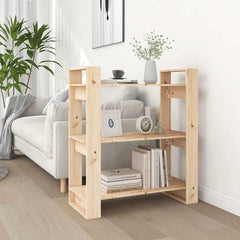 vidaXL Book Cabinet/Room Divider Solid Wood Pine Width 80 cm
