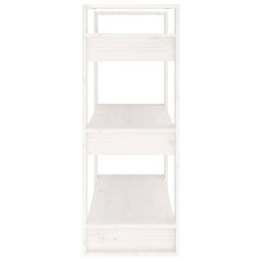 vidaXL Book Cabinet/Room Divider White 80x35x91 cm Solid Wood Pine 6