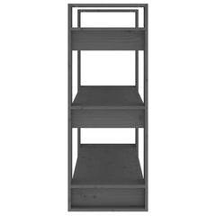 vidaXL Book Cabinet | Grey | Solid Pine Wood | 80x35x91 cm | Book Cabinet 6