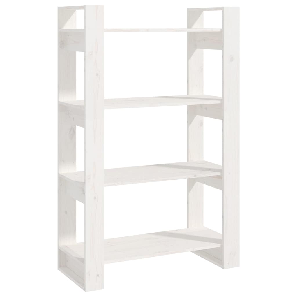 vidaXL Book Cabinet | White | Solid pine wood | 80x35x125 cm | Book Cabinet 2
