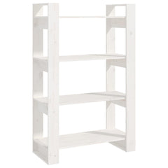 vidaXL Book Cabinet | White | Solid pine wood | 80x35x125 cm | Book Cabinet 2
