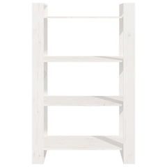 vidaXL Book Cabinet | White | Solid pine wood | 80x35x125 cm | Book Cabinet 5