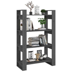 vidaXL Book Cabinet | Grey | Solid pine wood | 80x35x125 cm | Book Cabinet 4