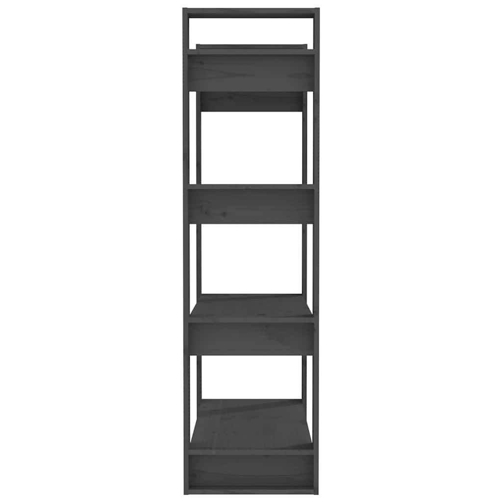 vidaXL Book Cabinet | Grey | Solid pine wood | 80x35x125 cm | Book Cabinet 6