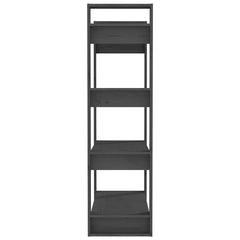 vidaXL Book Cabinet | Grey | Solid pine wood | 80x35x125 cm | Book Cabinet 6