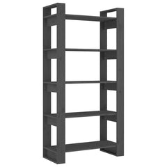 vidaXL Book Cabinet | Grey | Solid pine wood | Medium | Book Cabinet 2