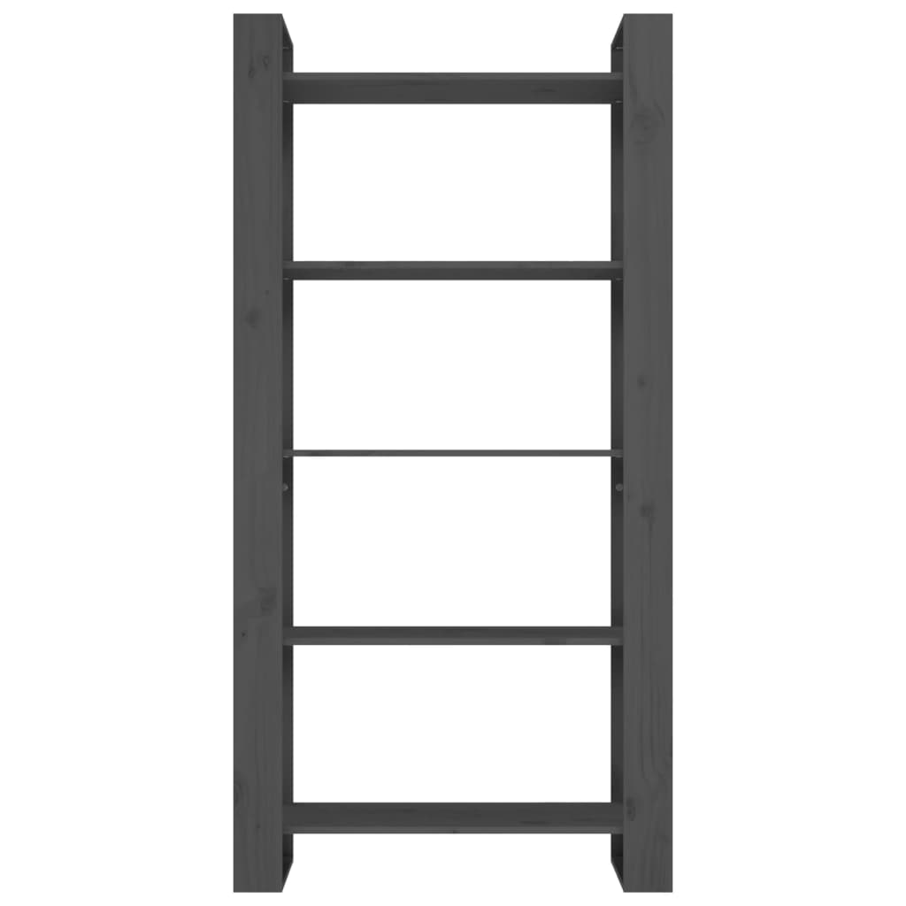 vidaXL Book Cabinet | Grey | Solid pine wood | Medium | Book Cabinet 5