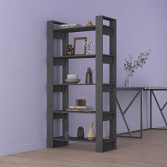 vidaXL Book Cabinet | Grey | Solid pine wood | Medium | Book Cabinet 1