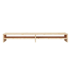 vidaXL Monitor Stand | Natural Pine | Solid Pine Wood | 100 cm long 5
