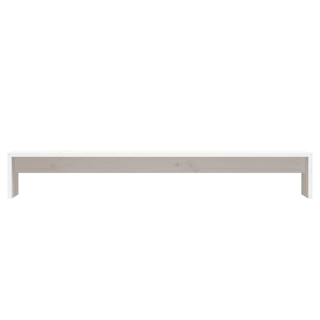 813930 vidaXL Monitor Stand White 100x27x15 cm Solid Wood Pine 4