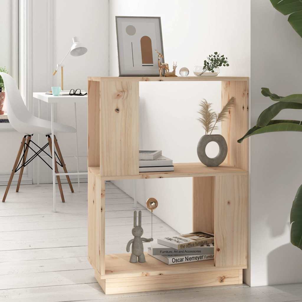 vidaXL Book Cabinet | Natural wood | Solid Pine Wood | Small | Book Cabinet 1