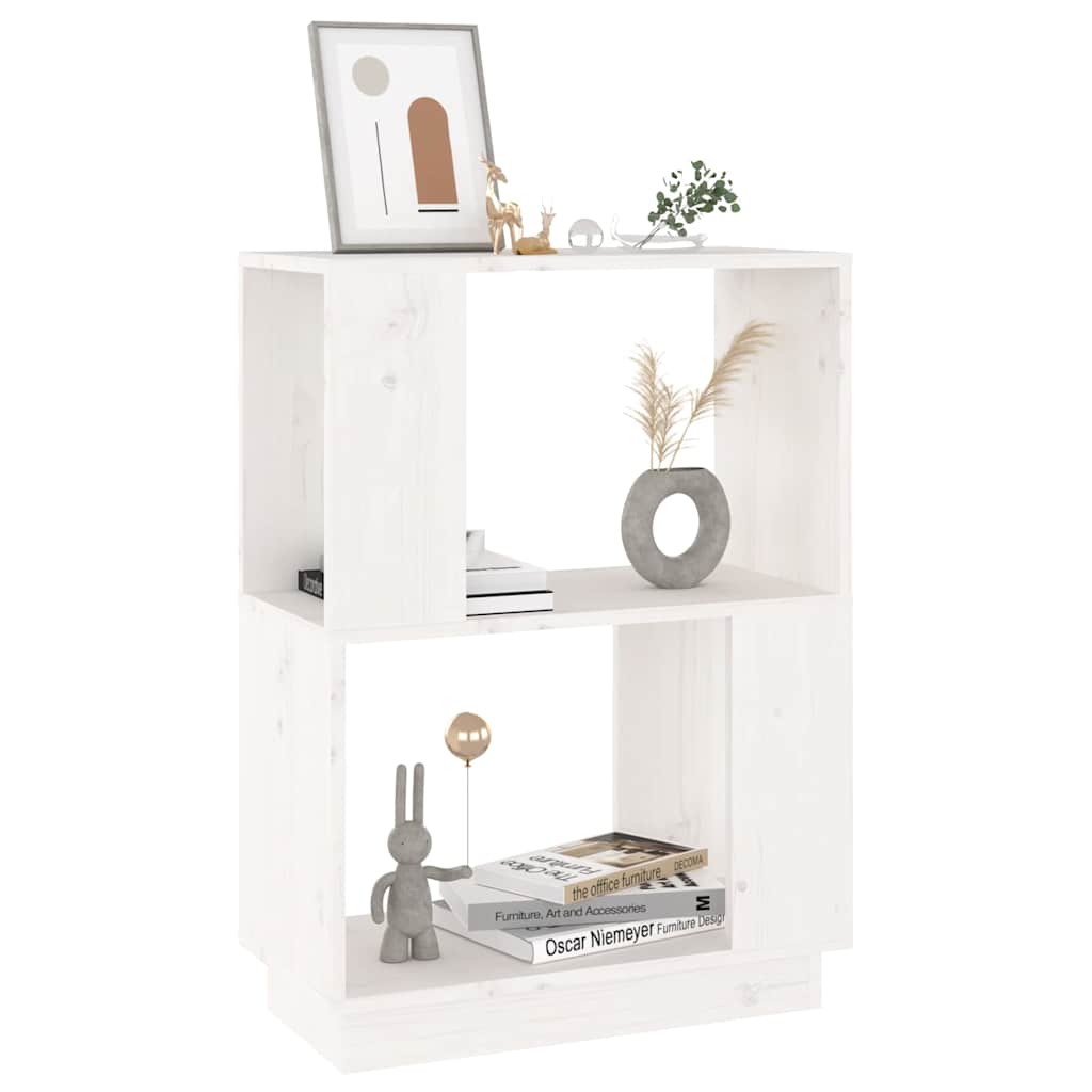 vidaXL Book Cabinet | White | Solid Pine Wood | Medium | Book Cabinet 4