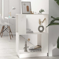 vidaXL Book Cabinet | White | Solid Pine Wood | Medium | Book Cabinet 1