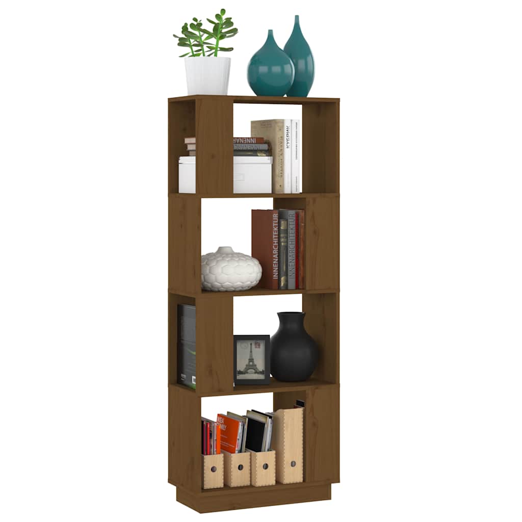 vidaXL Book Cabinet | Honey Brown | Solid Pine Wood | Medium | Book Cabinet 4