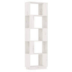 vidaXL Book Cabinet/Room Divider White 51x25x163.5 cm Solid Wood Pine 2