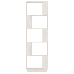 vidaXL Book Cabinet/Room Divider White 51x25x163.5 cm Solid Wood Pine 5