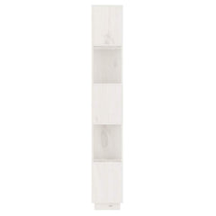 vidaXL Book Cabinet/Room Divider White 51x25x163.5 cm Solid Wood Pine 6