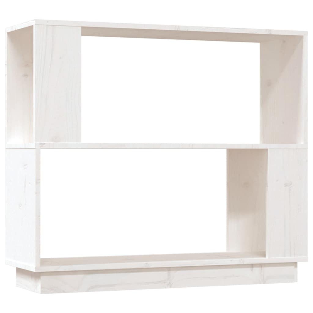 814050 vidaXL Book Cabinet/Room Divider White 80x25x70 cm Solid Wood Pine 2