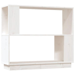 814050 vidaXL Book Cabinet/Room Divider White 80x25x70 cm Solid Wood Pine 2