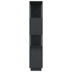 vidaXL Book Cabinet | Grey | Solid Pine Wood | Medium | Book Cabinet 6