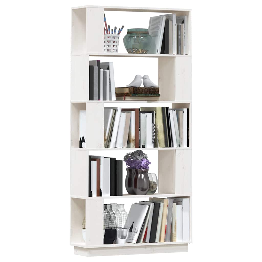Book Cabinet/Room Divider 80x25x163,5 cm Solid Wood Pine White