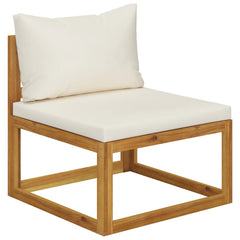 vidaXL 5 Piece Garden Lounge Set with Cushions Solid Wood Acacia 4