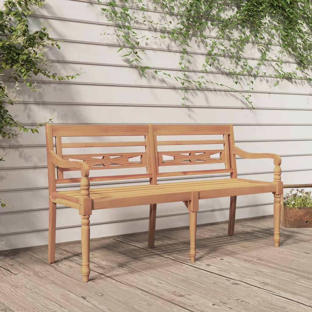 vidaXL Batavia Bench 150 cm Solid Wood Teak 1
