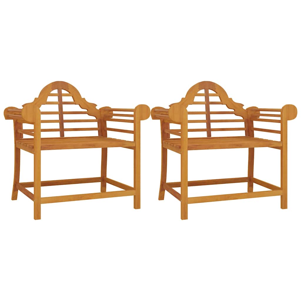 vidaXL Garden Chairs 2 pcs 91x62x94 cm Solid Wood Teak 2