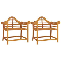 vidaXL Garden Chairs 2 pcs 91x62x94 cm Solid Wood Teak 2